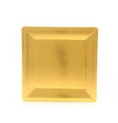 SOTTO PIATTO QUADRATO 33x33 ORO  2pz