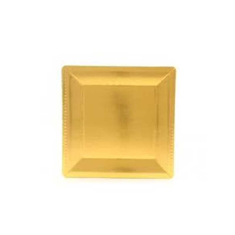 SOTTO PIATTO QUADRATO 33x33 ORO  2pz