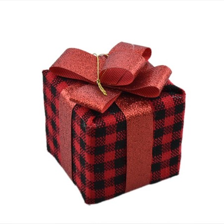 PACCO REGALO M.330 ROSSO/NERO 6X6X6CM