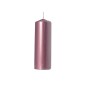 CANDELA PILLAR DIAM. 5XH15CM ROSA METALLIZZATO