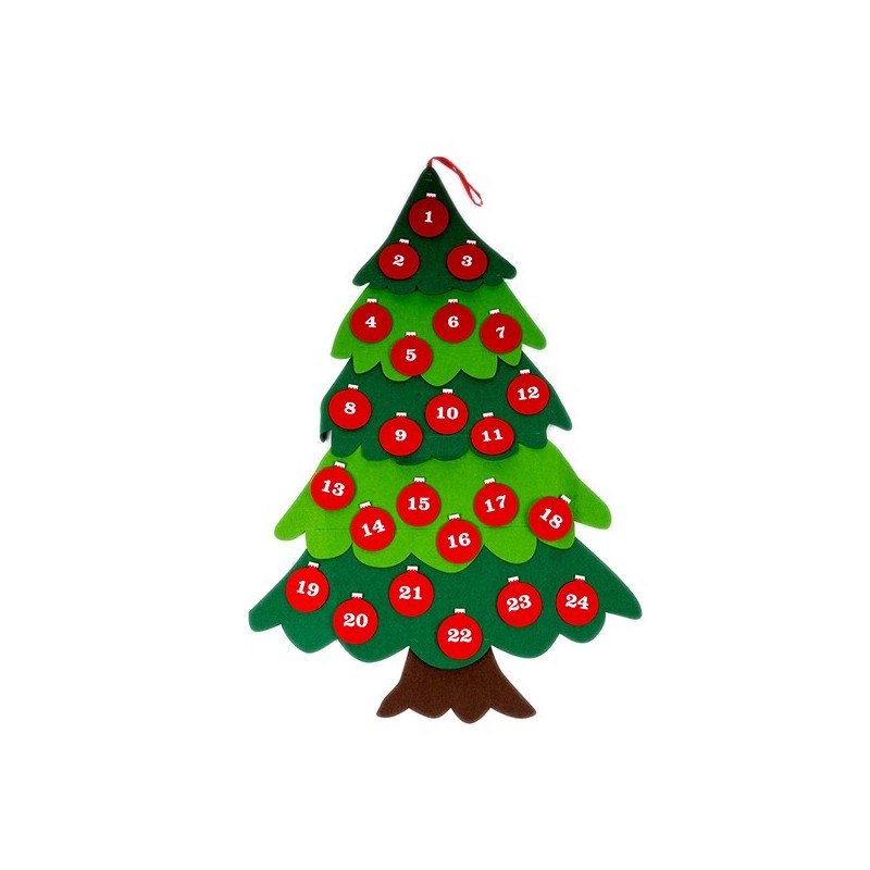 CALENDARIO DI AVVENTO ALBERO 70X105CM
