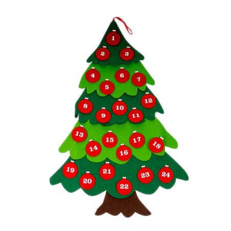 CALENDARIO DI AVVENTO ALBERO 70X105CM