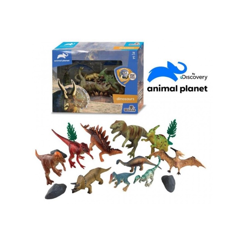 ANIMAL PLANET SCATOLA DINOSAURI 15PZ D60