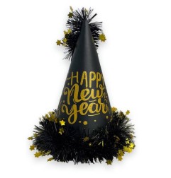 CAPPELLO CONO HAPPY NEW YEAR CON GLITTER