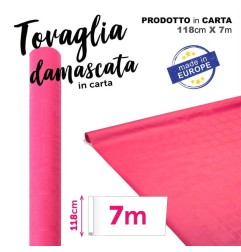 TOVAGLIA DAMASCATA FUCSIA 118CMX7MT