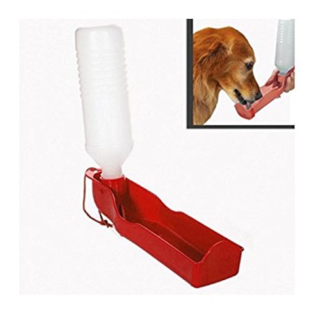 PLASTIC DRINKING BOTTLE RED 25.5x7cm(500ml)