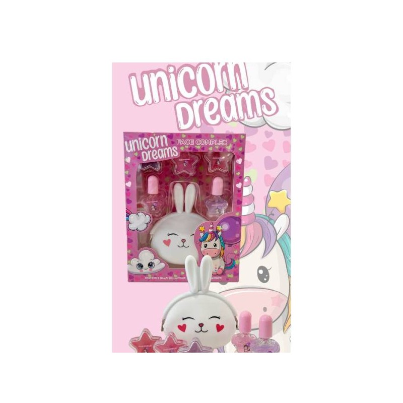 UNICORN DREAMS 2 SMALTI +3LIPGLOSS+ PORTAMONETE