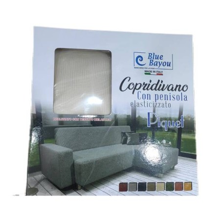 COPRIDIVANO CON PENISOLA BLUE  BAYOU 3 PS