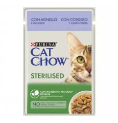 CAT CHOW STERILISED AGNELLOE FAGIOLINI