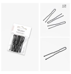 MELISSA MOLLETTE CAPELLI 6CM 20PZ NERO