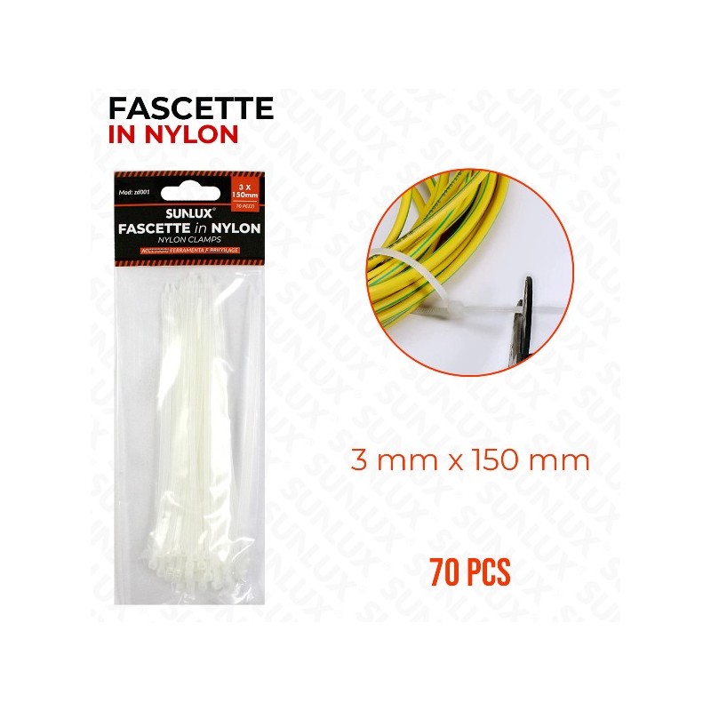 FASCETTA NYLON 2 5 3 150MM 70PS