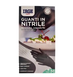 GUANTI MONOUSO NITRILE MEDIUM NERO 100PZ