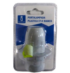 E14 PLASTIC LAMP HOLDER WHITE
