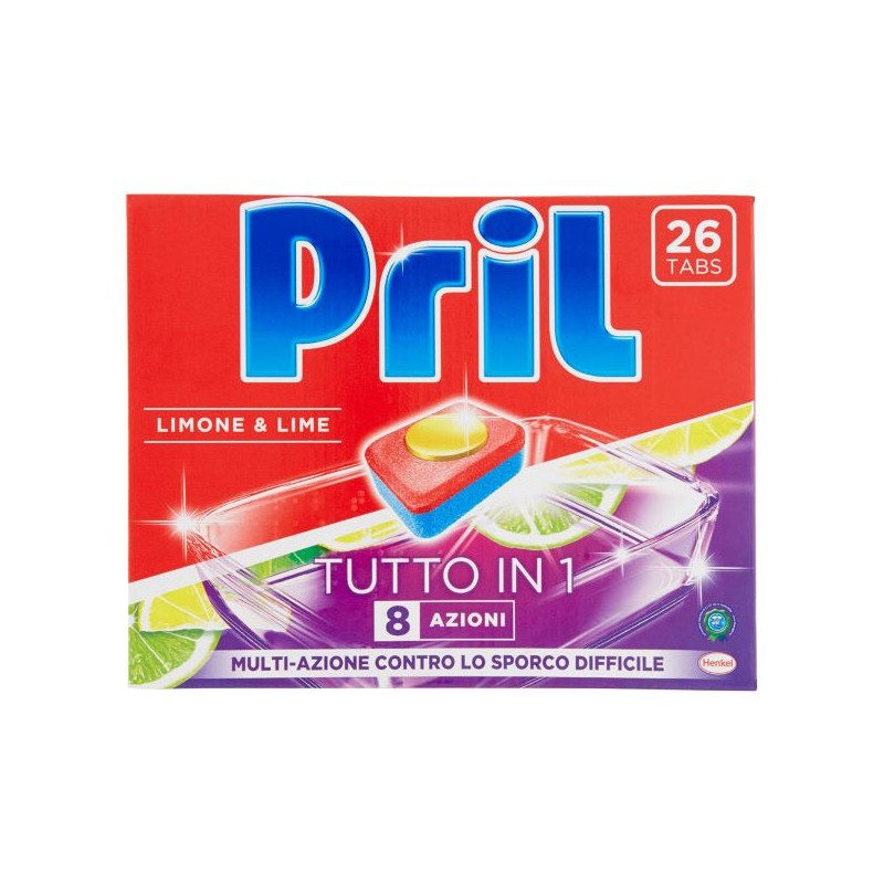 PRIL TABS TUTTO IN 1 LIMONE E LIME 26PZ