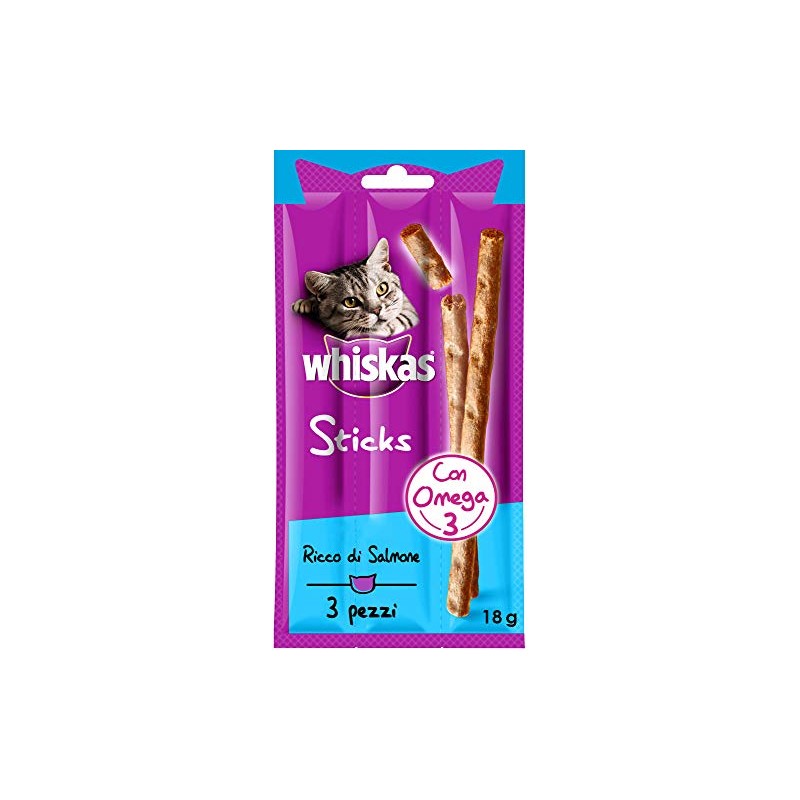 WHISKAS STICKS SALMONE 18GR