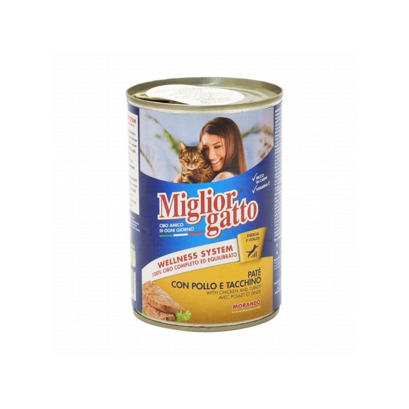 MIGLIORGATTO PATE POLLO E TACCHINO 400GR