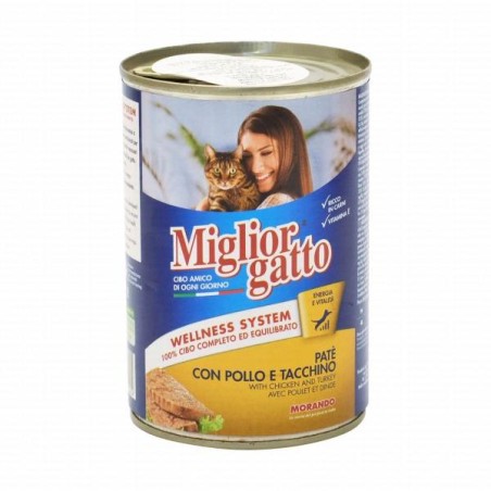 MIGLIORGATTO PATE POLLO E TACCHINO 400GR