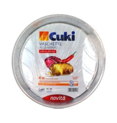 CUKI VASCHETTE ALLUMINIO  (T10) TONDE 2PZ