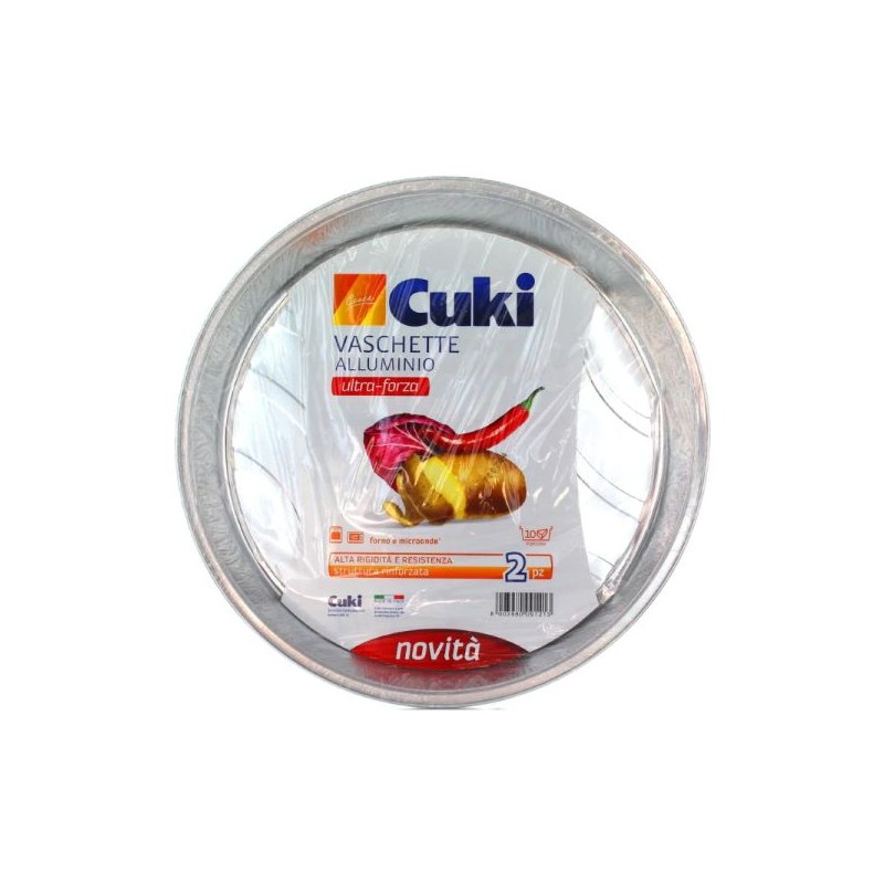 CUKI VASCHETTE ALLUMINIO  (T10) TONDE 2PZ