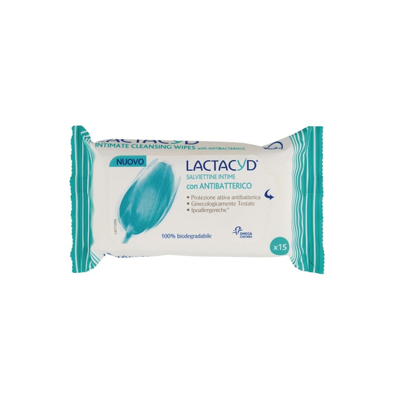 LACTACYD SALVIETTINE INTIME CON ANTIBATTERICO 15PZ