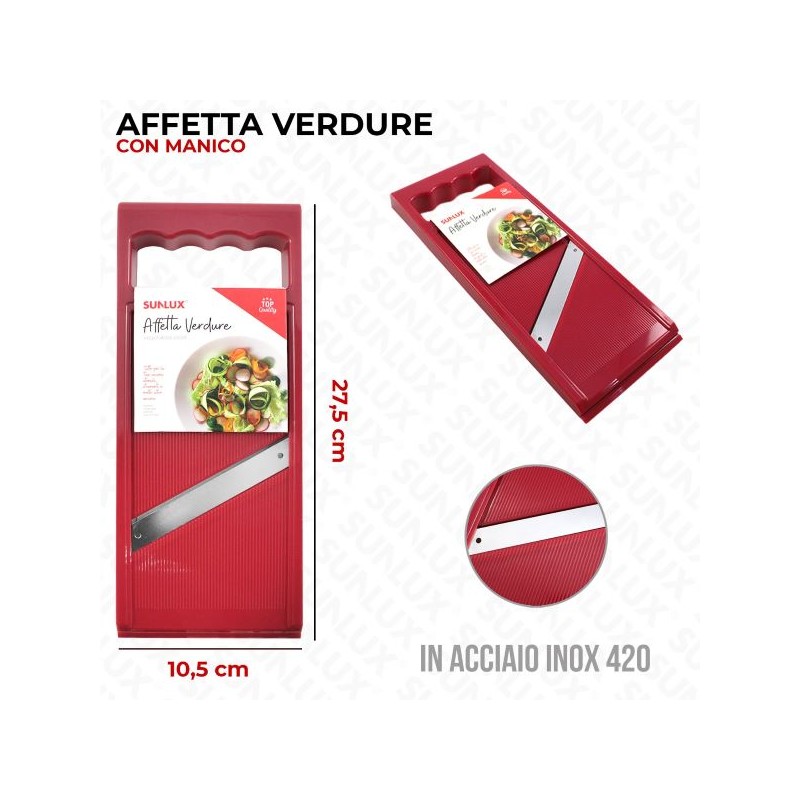 AFFETTA VERDURE CON MANICO ACCIAIO 420 10