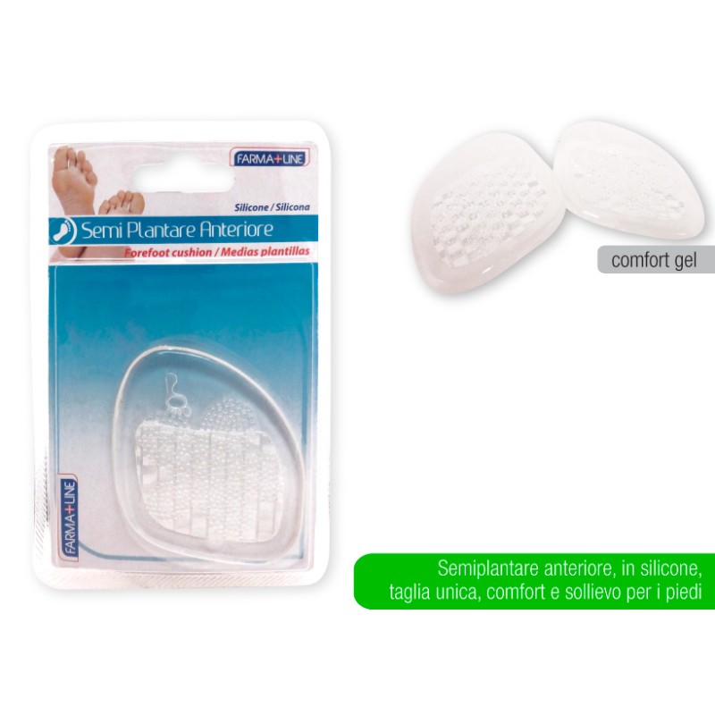 SEMIPLANTARE SILICONE ANTISCIVOLO FEET TRASPARENTE