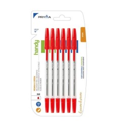 PRYMA PENNA SFERA HANDY 1MM 6PZ ROSSO BL