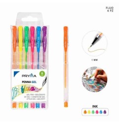 PRYMA PENNA GEL FLUO 0.8MM 6PZ BL.