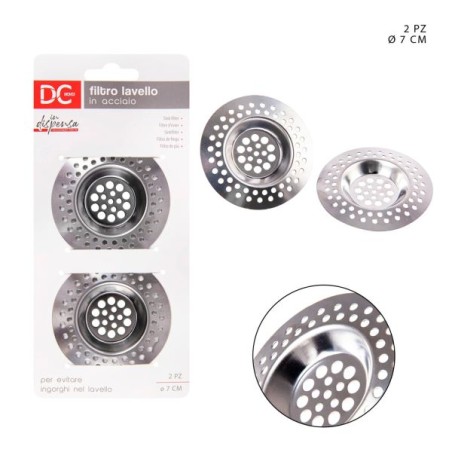 DC CASA FILTRO LAVELLO INOX 7CM 2PZ