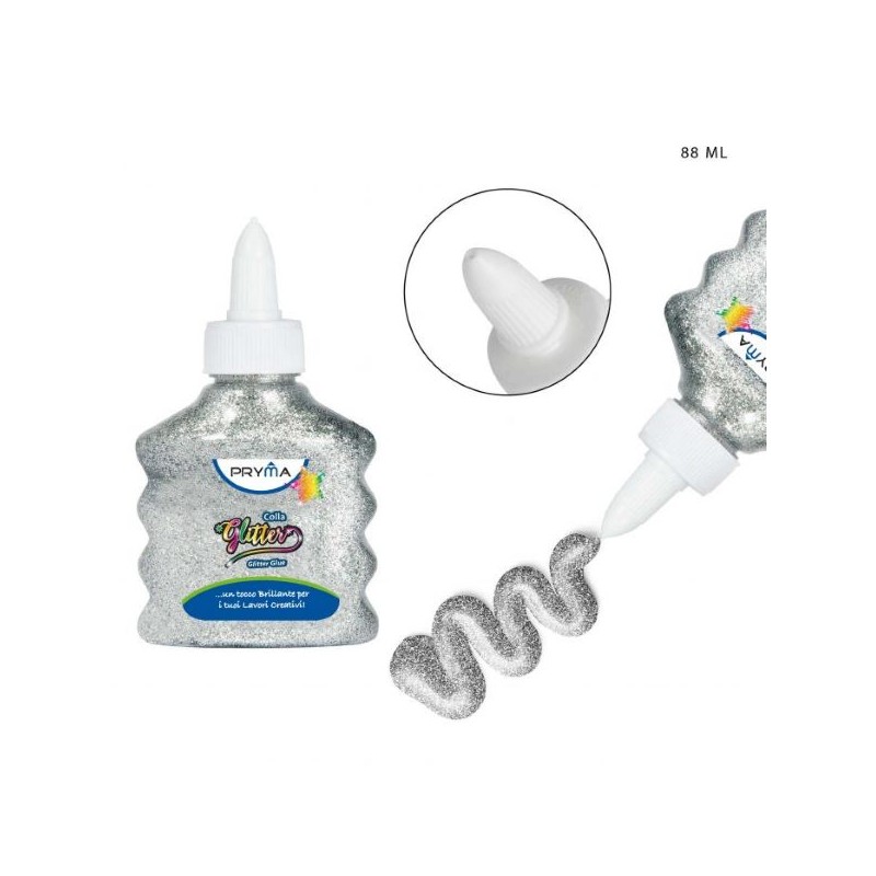 PRYMA COLLA GLITTER 88ML ARGENTO