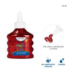 PRYMA COLLA GLITTER 88ML ROSSO