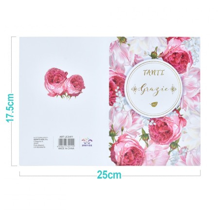 BIGLIETTO DI AUGURI CON STAMPA ORO