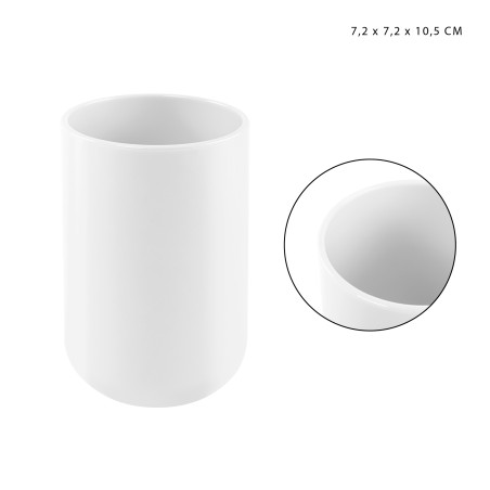 BICCHIERE PLASTICA DC CASA 7.2X7.2X10.5 CM