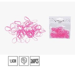 MELISSA ELASTICO CAPELLI 1.5CM 260PZ FUCSIA