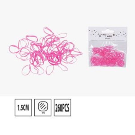 MELISSA ELASTICO CAPELLI 1.5CM 260PZ FUCSIA