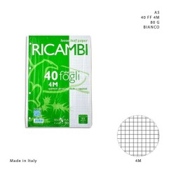 PIGNA RICAMBI A5 40FF 4M 80G BIANCO