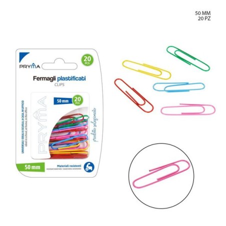 PRYMA FERMAGLI PLASTIFICATI COLOR 50MM 2