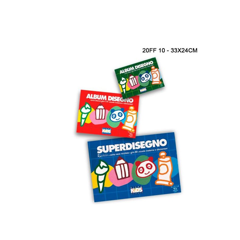 PIGNA ALBUM DISEGNO KIDS 20FF 10 33X24CM