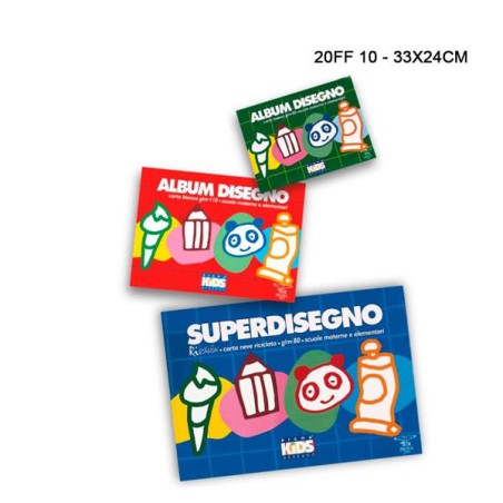PIGNA ALBUM DISEGNO KIDS 20FF 10 33X24CM