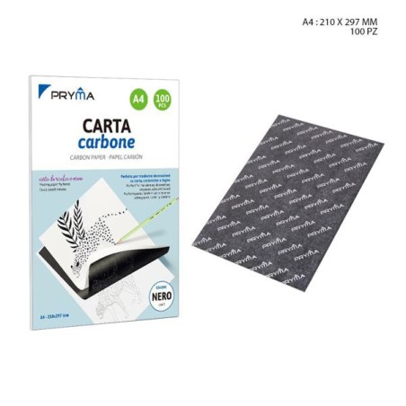 PRYMA CARTA CARBONE A4 21X29.7CM 100FF N