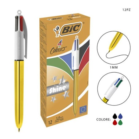 BIC PENNA SFERA 4 COLOURS SHINE 1MM FUSTO