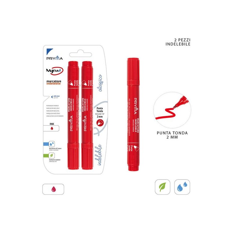 PRYMA MARCATORE PERMANENTE PUNTA TONDA 2MM 2PZ
