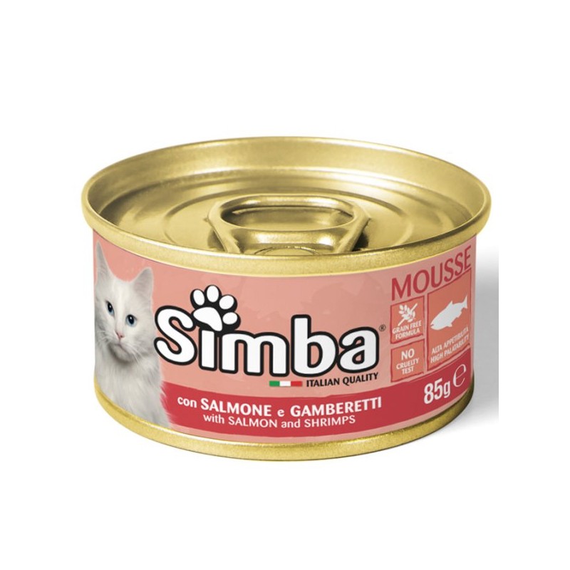 SIMBA LATTINA GATTO SALMONE&GAMBERETTI 85GR