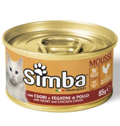 SIMBA LATTINA GATTO CUORE&FEGATINI DI POLLO 85GR