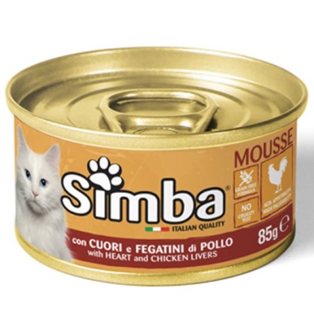 SIMBA LATTINA GATTO CUORE&FEGATINI DI POLLO 85GR