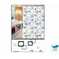 TENDA DOCCIA PEVA QUADRATI BLU 120X200CM