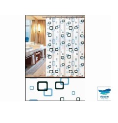 TENDA DOCCIA PEVA QUADRATI BLU 240X200CM