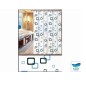TENDA DOCCIA PEVA QUADRATI BLU 240X200CM