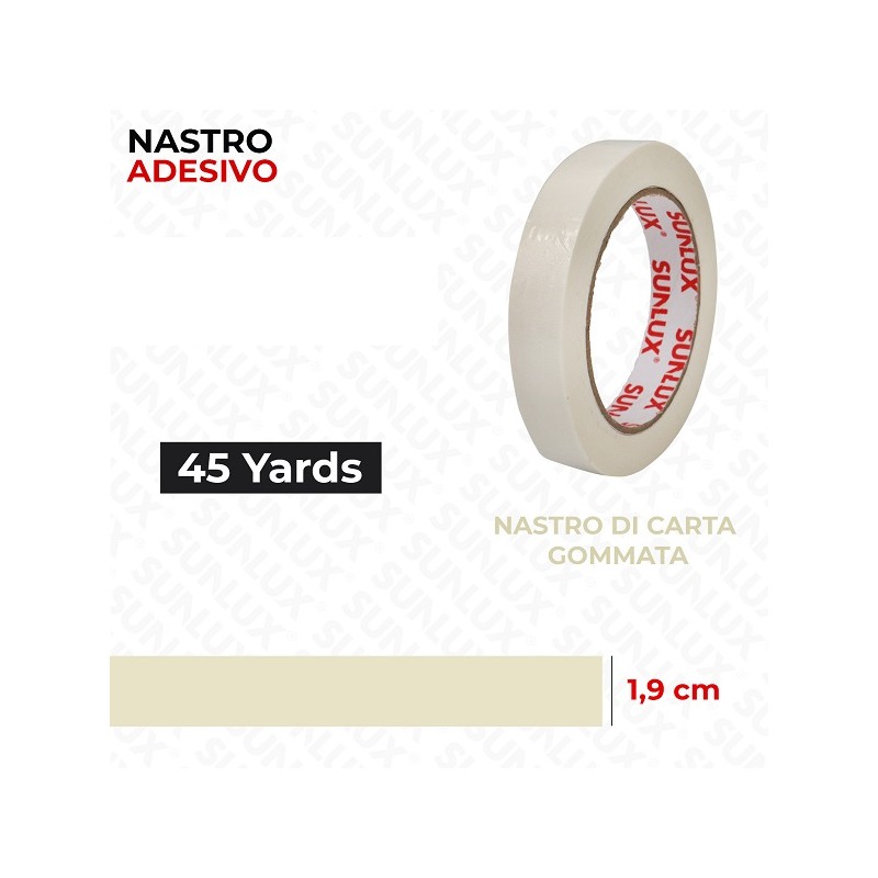 SUNLUX NASTRO ADESIVO CARTA GOMMATA 1.9CMX45YARDS