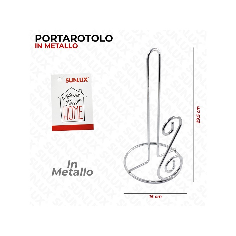 PORTAROTOLO IN METALLO 15X29,5CM